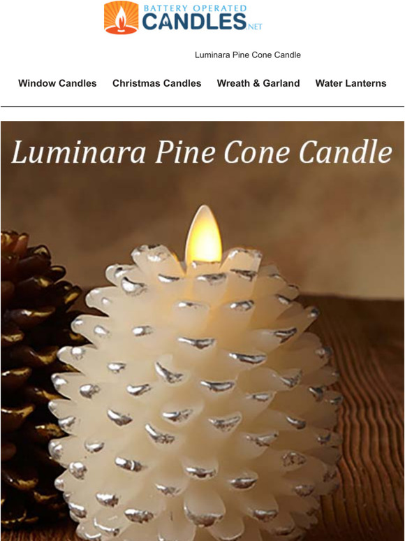 Battery Operated Candles Luminara Pinecone Candle Now 30 Off Milled