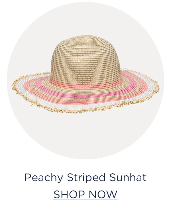 Peachy Striped Sunhat