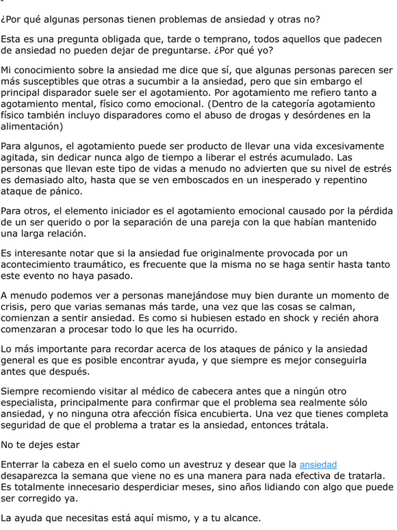 Agotamiento y Ansiedad