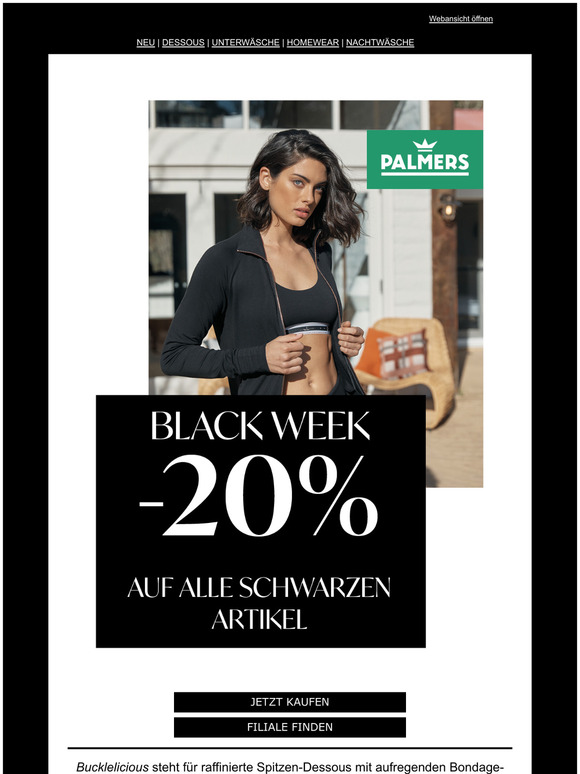  Black Week Rabatt sichern | -20% auf alle schwarzen Artikel