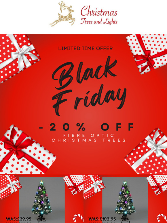 Black Friday Offer - 20% OFF Fibre Optic Christmas Trees!