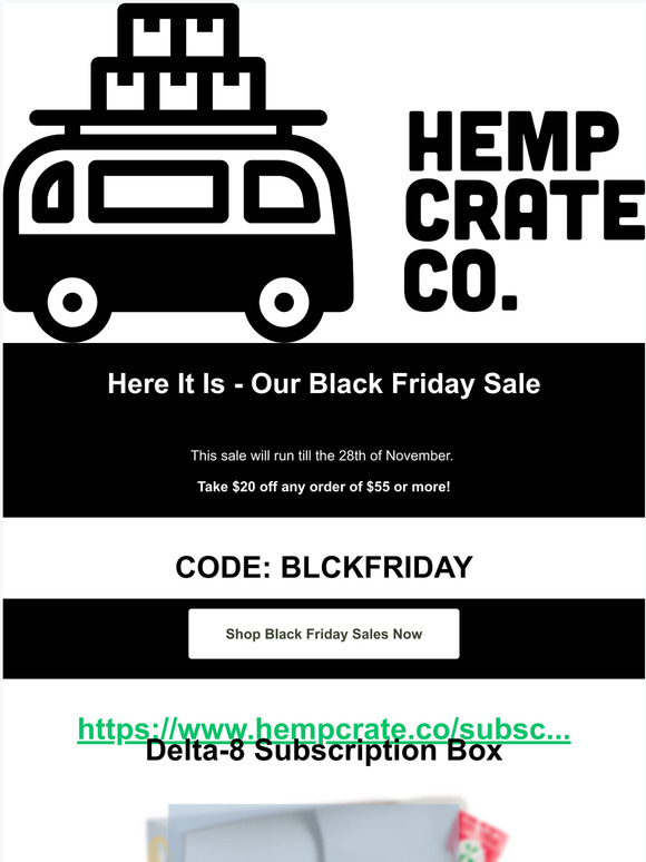 Black Friday Sale! ($20 Off Order of $55 or More)