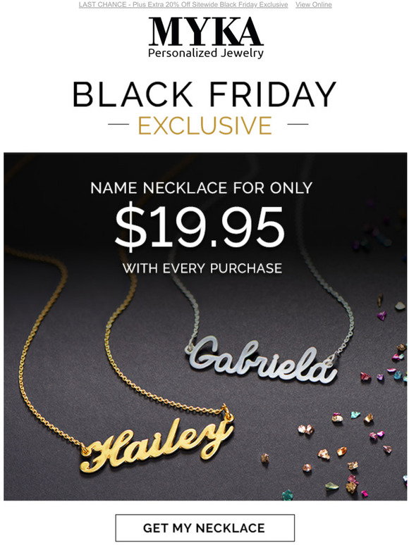 My Name Necklace: PREVIEW: Black Friday 