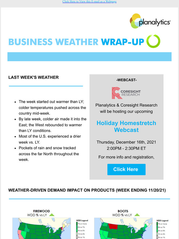 Business Weather Insights from Planalytics