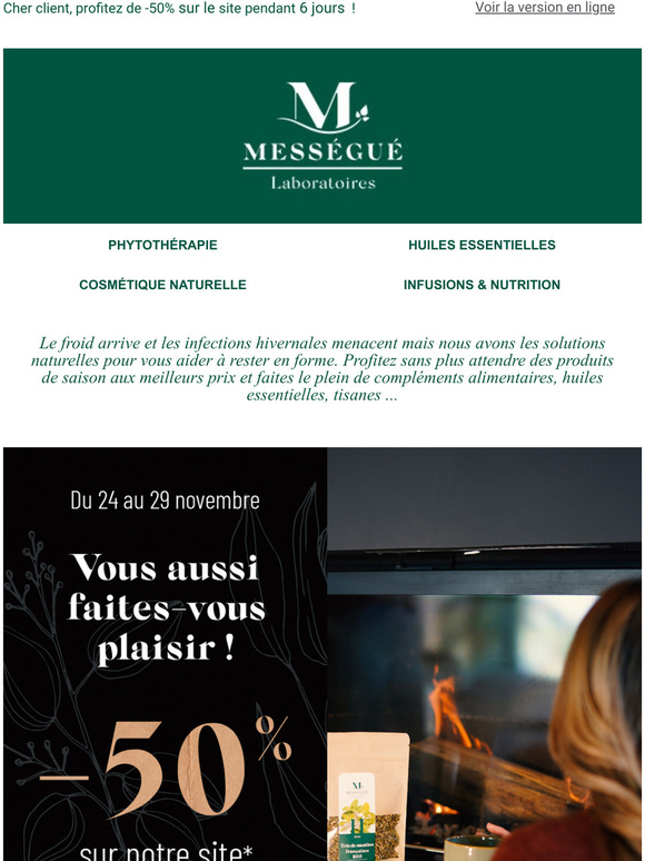 -50% sur le site pendant 6 jours