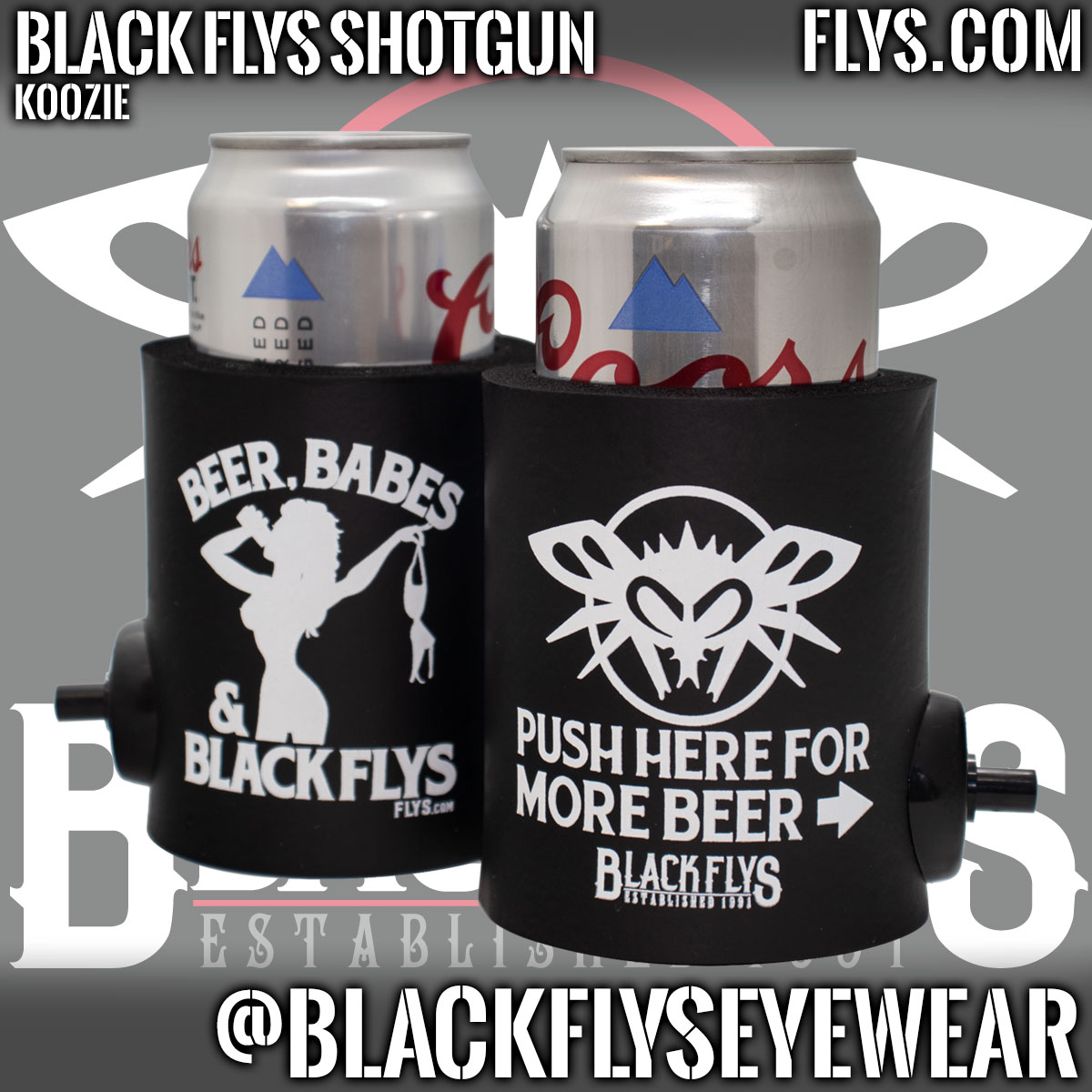 Black Flys Shotgun Koozie - BlackFlys