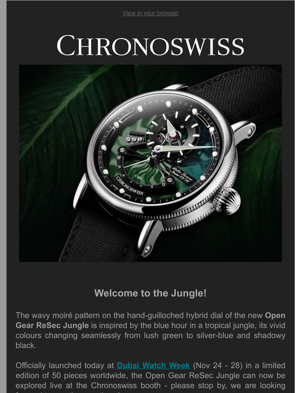 Chronoswiss welcomes you to the Jungle!