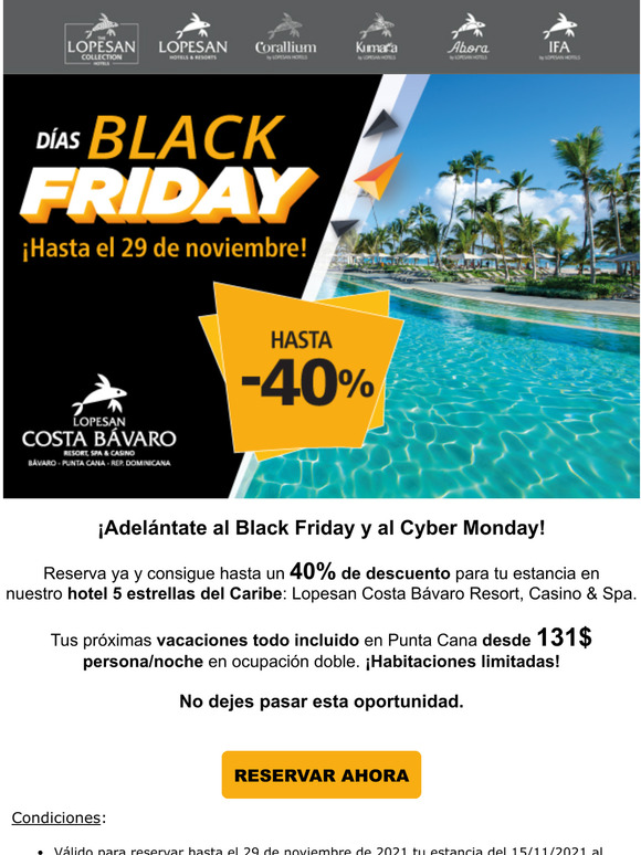  Atencin: Oferta Black Friday en Punta Cana