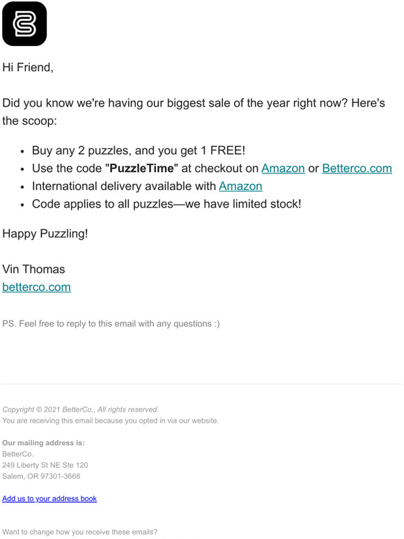 The best puzzle deal
