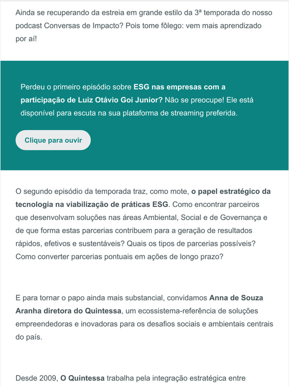 [OUA AGORA!]  Tecnologia para ESG: a experincia do Quintessa