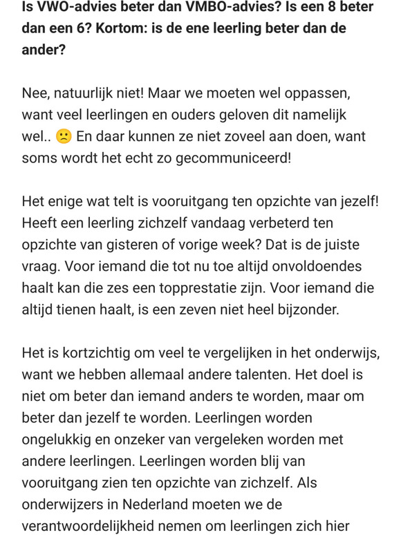 Is VWO-advies beter dan VMBO-advies?