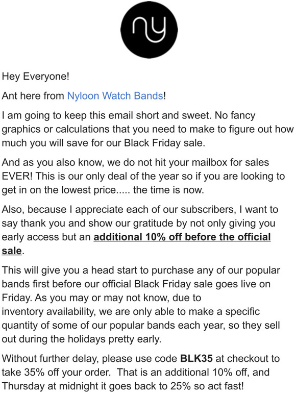 Black Friday Early Access