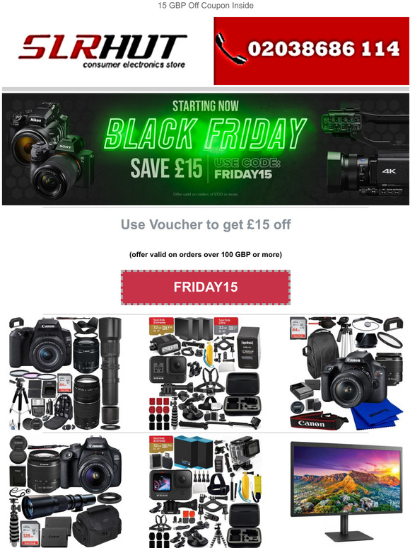 Black Friday: SLRHUT Super Sale Offer