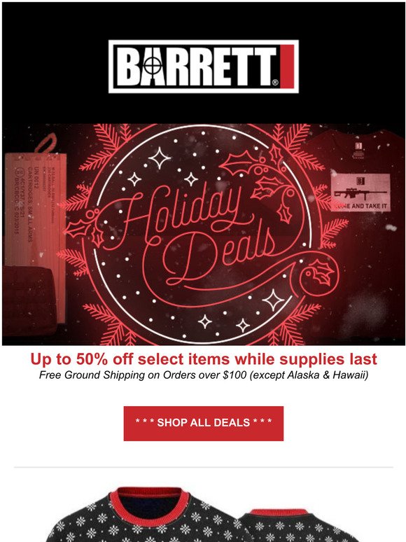 Holiday Deals start NOW - up to 50% Off