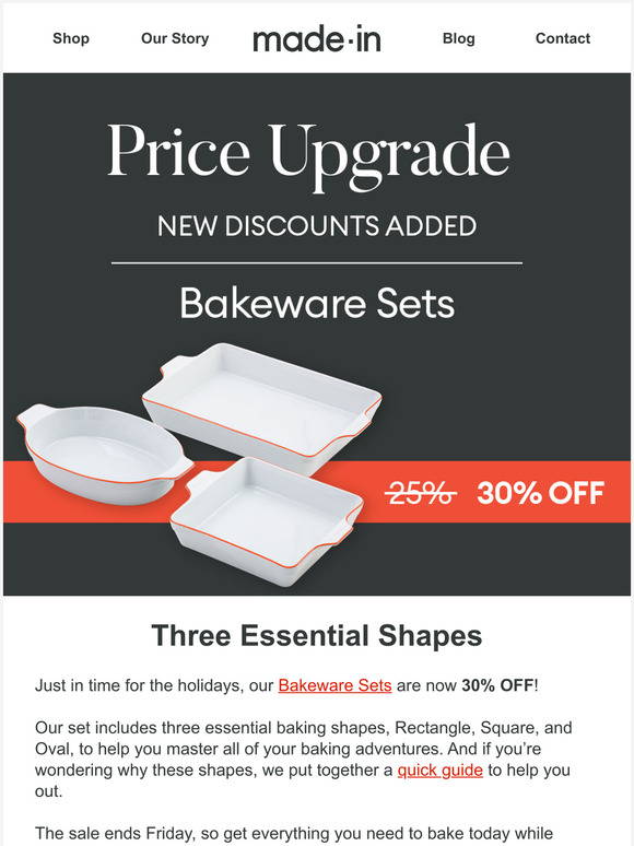 Made In Cookware 3 MustHave Baking Dish Sizes Milled