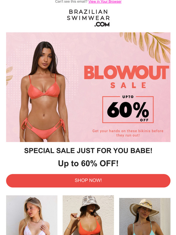 BLOWOUT SALE! UP TO 60% OFF!