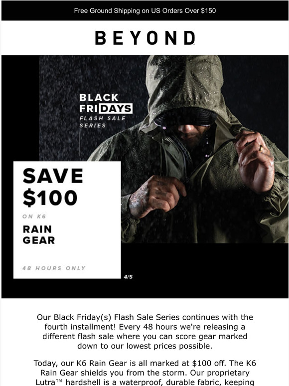 black friday rain gear