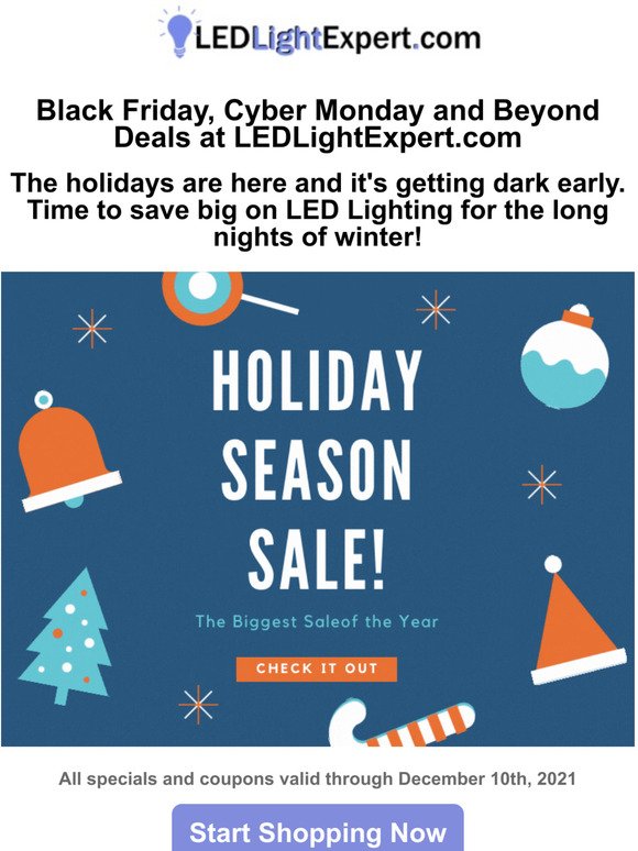 Black Friday, Cyber Monday and Beyond! LED Light Deals!