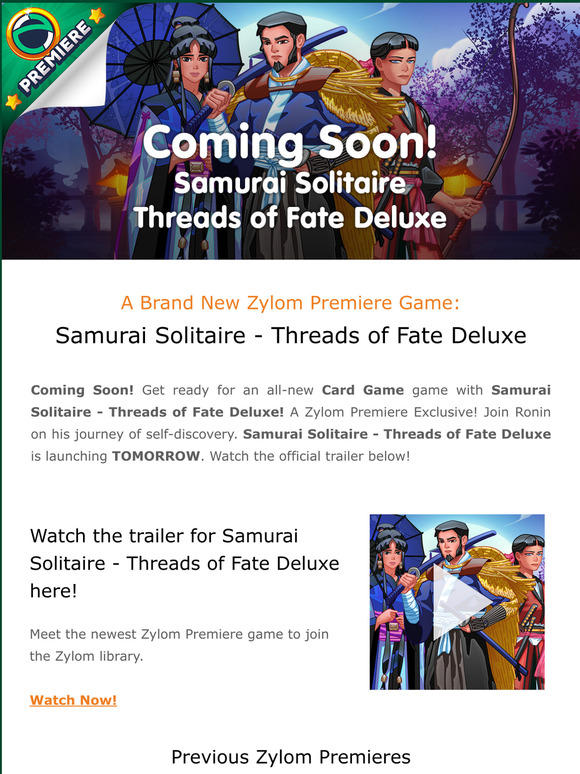 The premiere of Samurai Solitaire - Threads of Fate Deluxe is just around the corner!