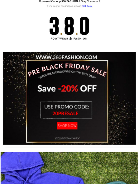 -20% OFF PRE BLACK FRIDAY SALE