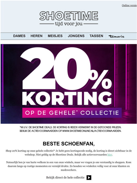 Shoetime webshop | Vergelijk kortingen | Informatie