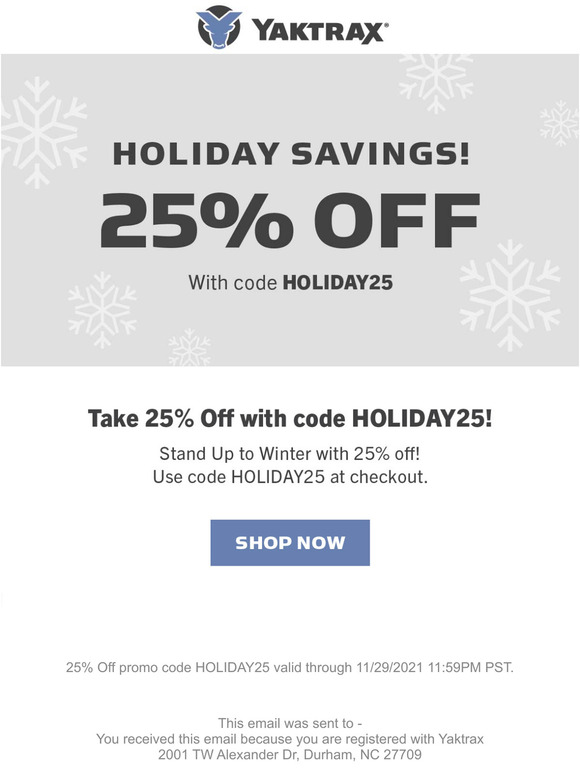 25% off sitewide!