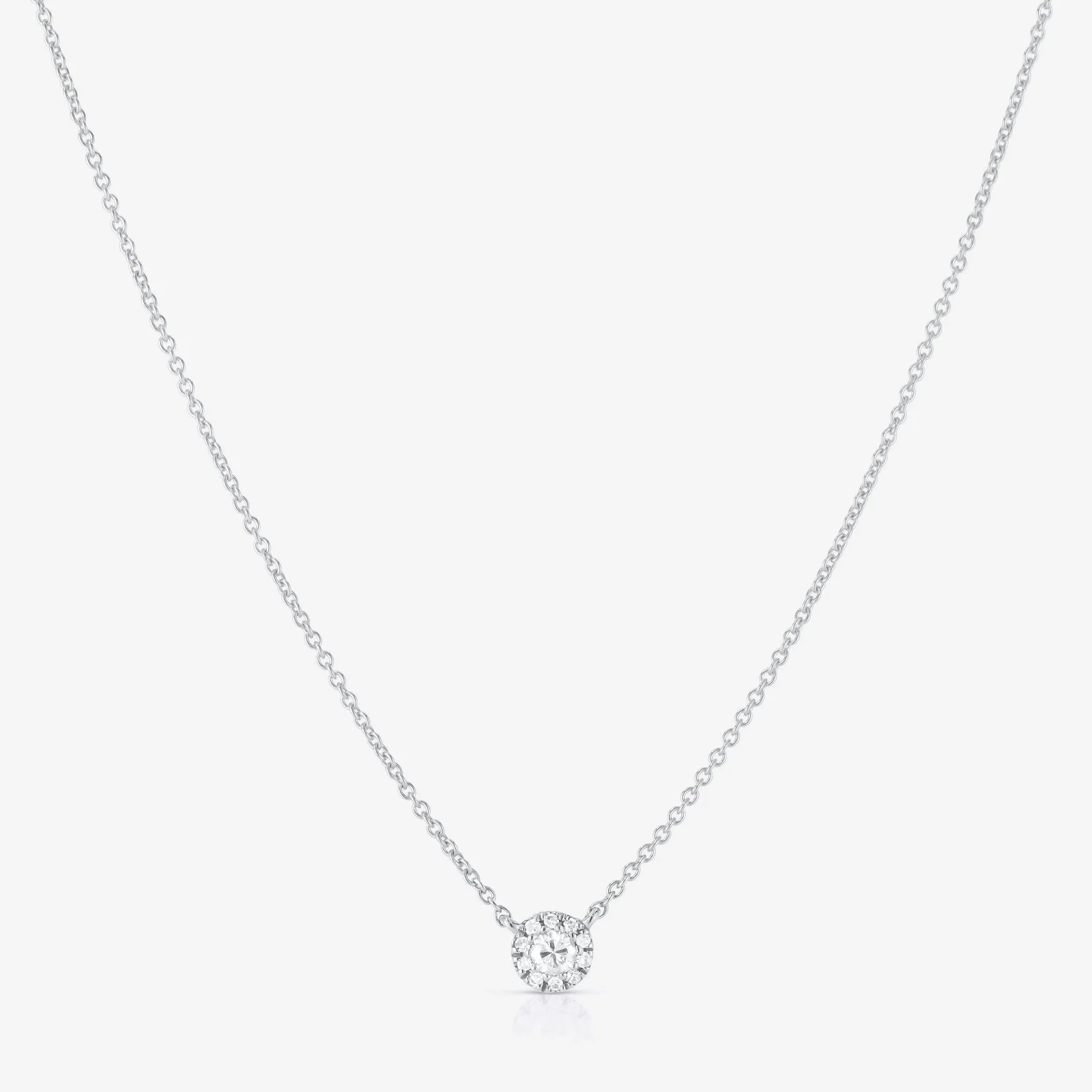Image of Diamond Cluster Pendant Necklace