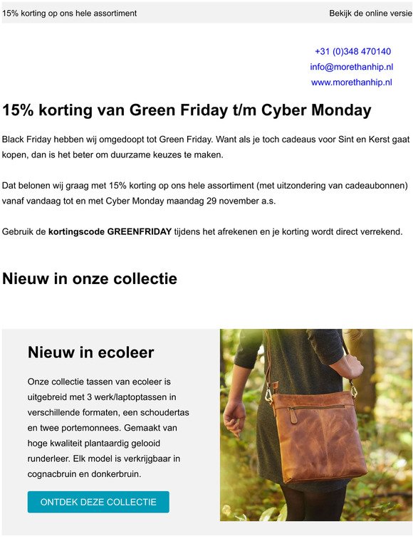 Voordelig duurzaam shoppen van Green Friday t/m Cyber Monday