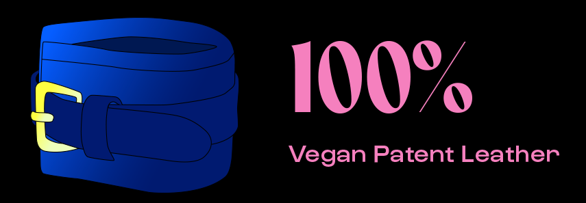 100% vegan patent leather
