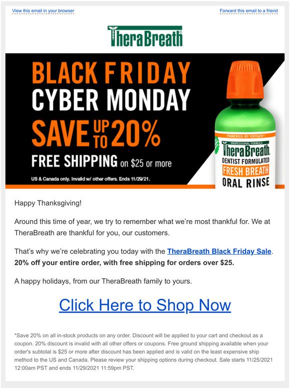 Thera Breath: The TheraBreath Black Friday Sale is Almost Here