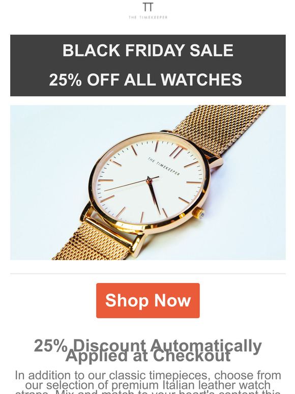 25% OFF ALL WATCHES | BLACK FRIDAY SALE