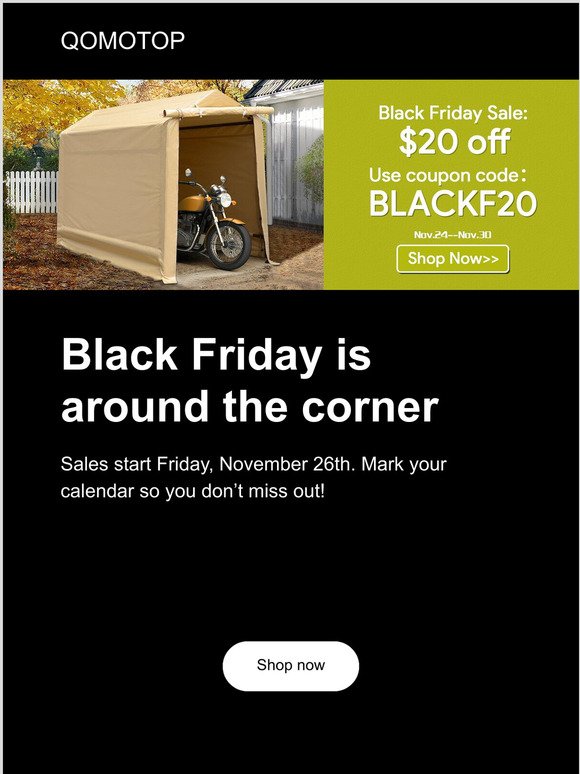 Black Friday Sale: $20 off