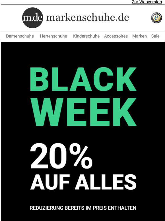 Black Week  20% auf alles