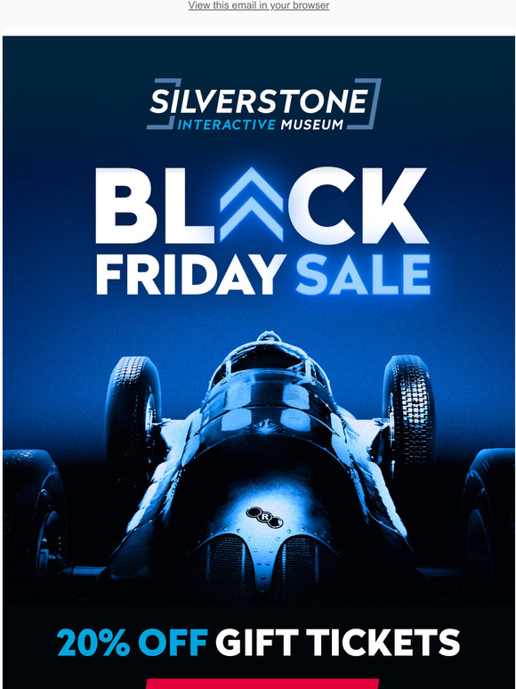 Black Friday Sale - SAVE 20% off Gift Tickets this weekend