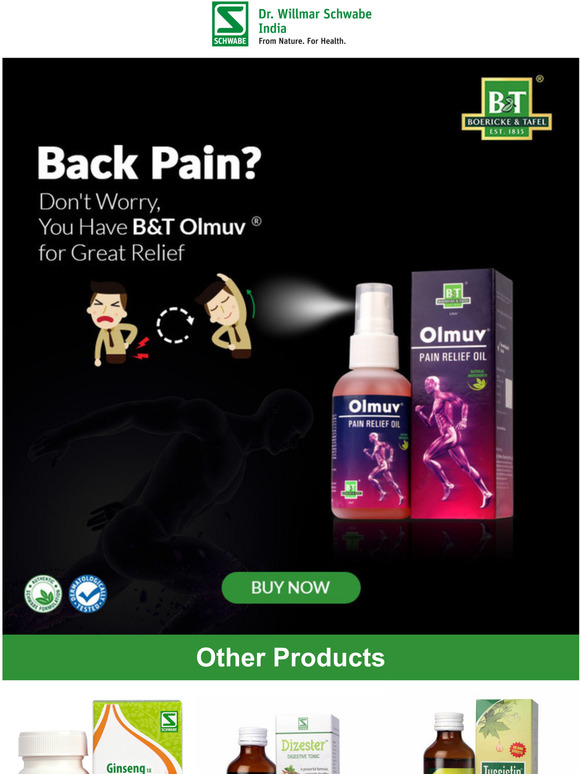 Back Pain? Don't Worry, You Have B&T Olmuv for Great Relief!