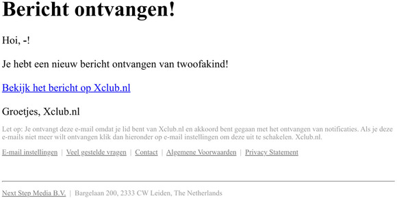 Nieuw ongelezen bericht van twoofakind! - Xclub.nl