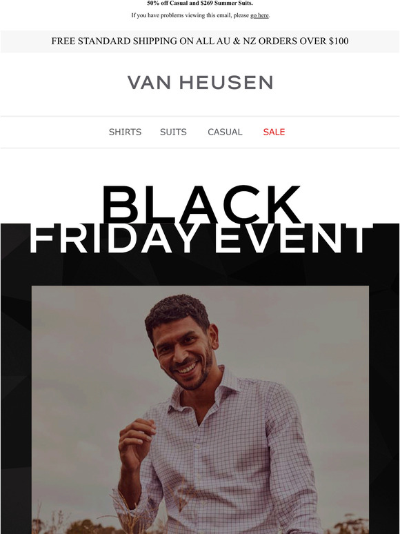 van heusen black friday sale