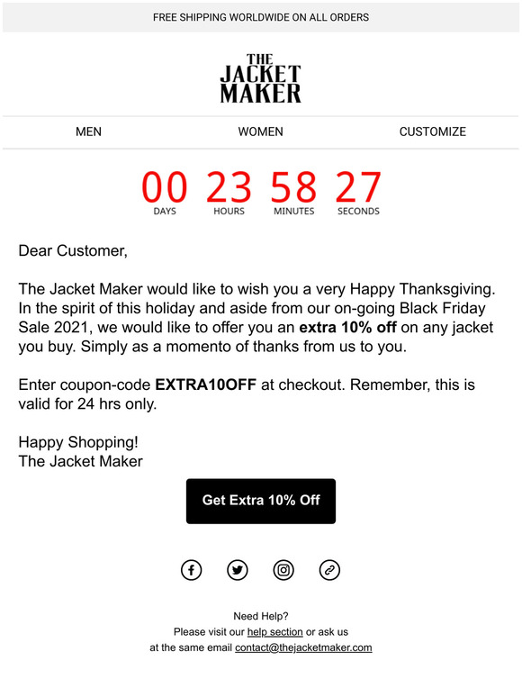 the jacket maker coupon