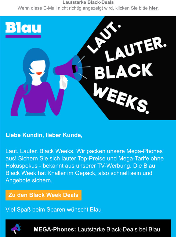 Blau Black Week Alarm