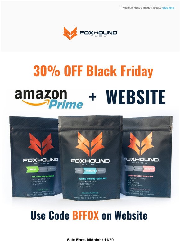  Black Friday Sale 30% Off Website & Amazon Prime 