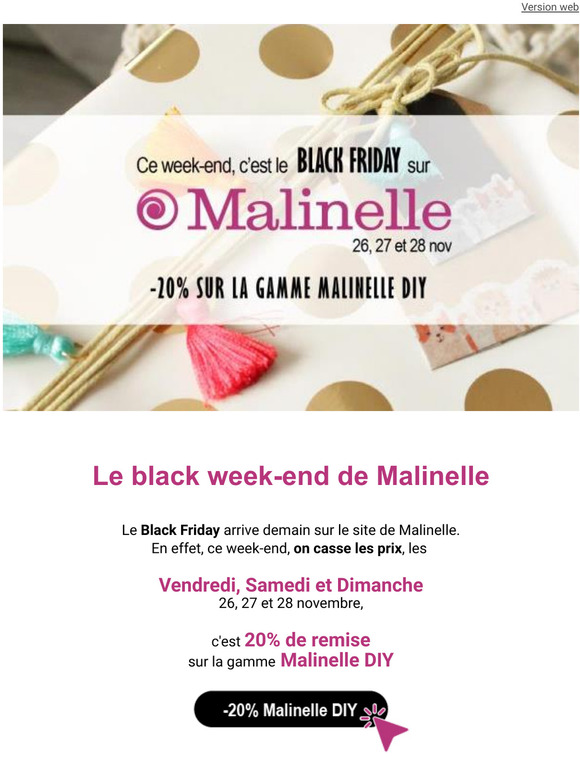 C'est le Black Friday chez Malinelle !