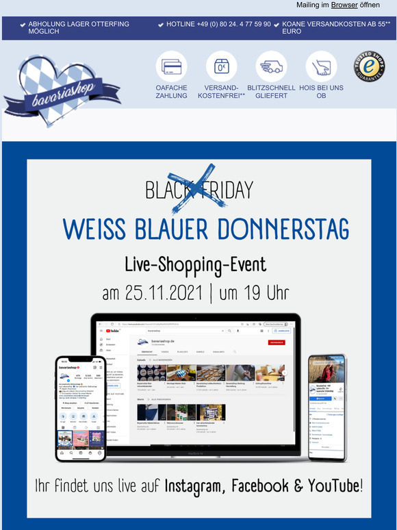 Heute 19:00 Uhr - Live shoppen und sparen