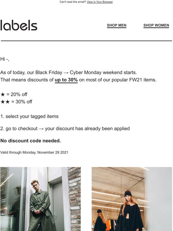  Get. In. Here. Now.  Black Friday sale is on 