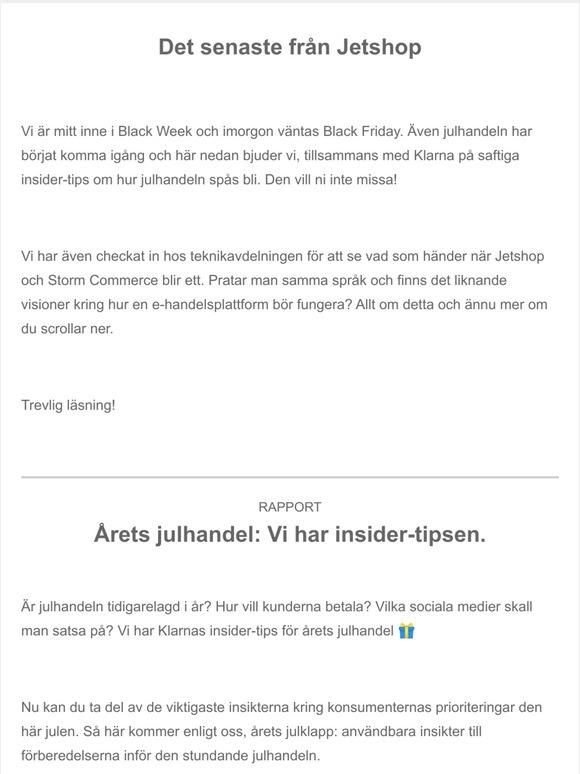 Senaste nytt frn Jetshop!