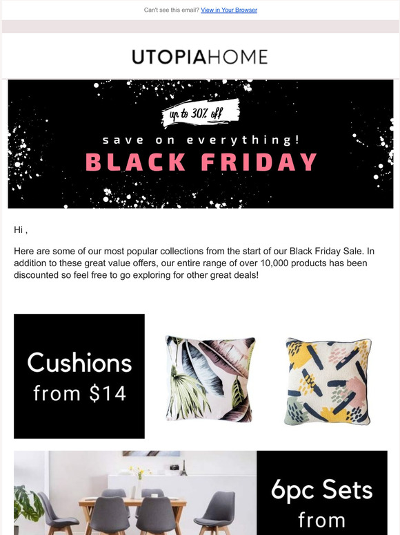  Black Friday Sale: Cushions from $14, Outdoor Chair Sets from $74, 6pc Dining Chair Sets from $459 +++