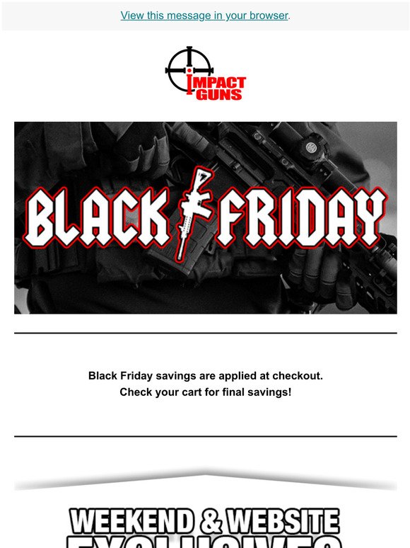 Doorbuster & Online Exclusives For Black Friday Weekend!