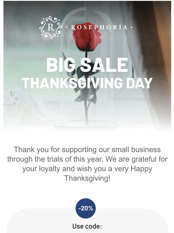 Give Thanks! 20% Off Everything