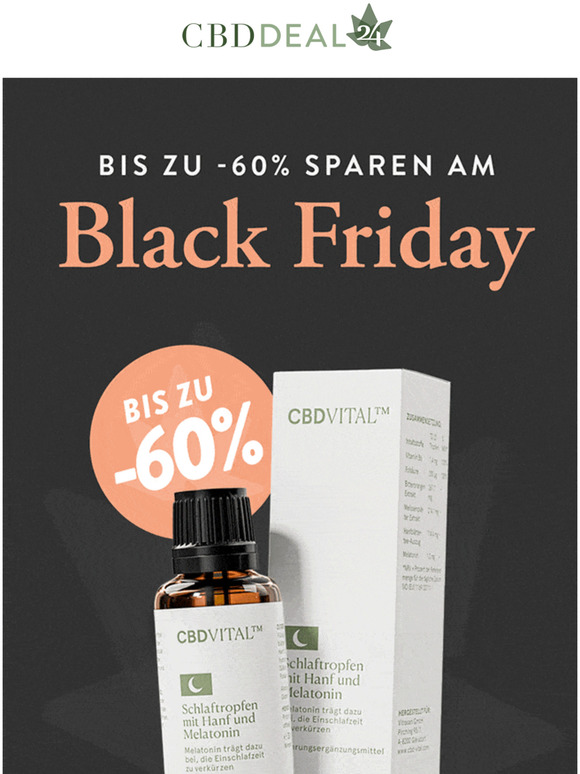 Bis -60% Rabatt am BLACK CBD FRIDAY