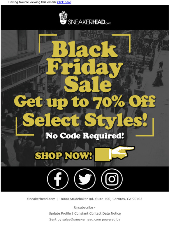 Black Friday Sale! Save Up To 70% Off Select Styles!
