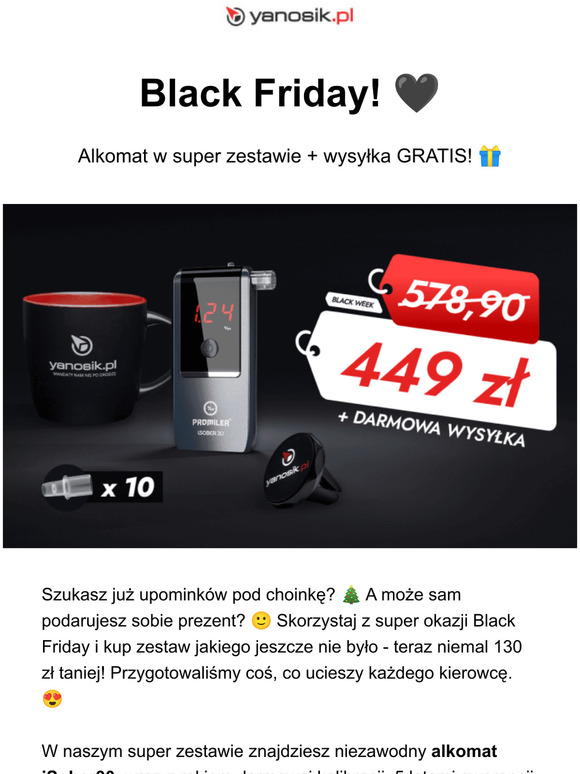 Black Friday w sklepie Yanosik